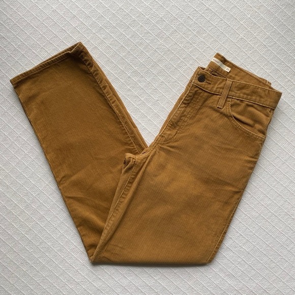 Levi's Pants - Levi's '94 Baggy Corduroy Pants Camel High Rise Straight Leg Womens W26 L31‎